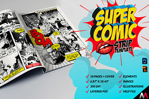 Super Comic Strip Template