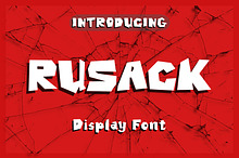 Rusack A Bold Shattered Display Font