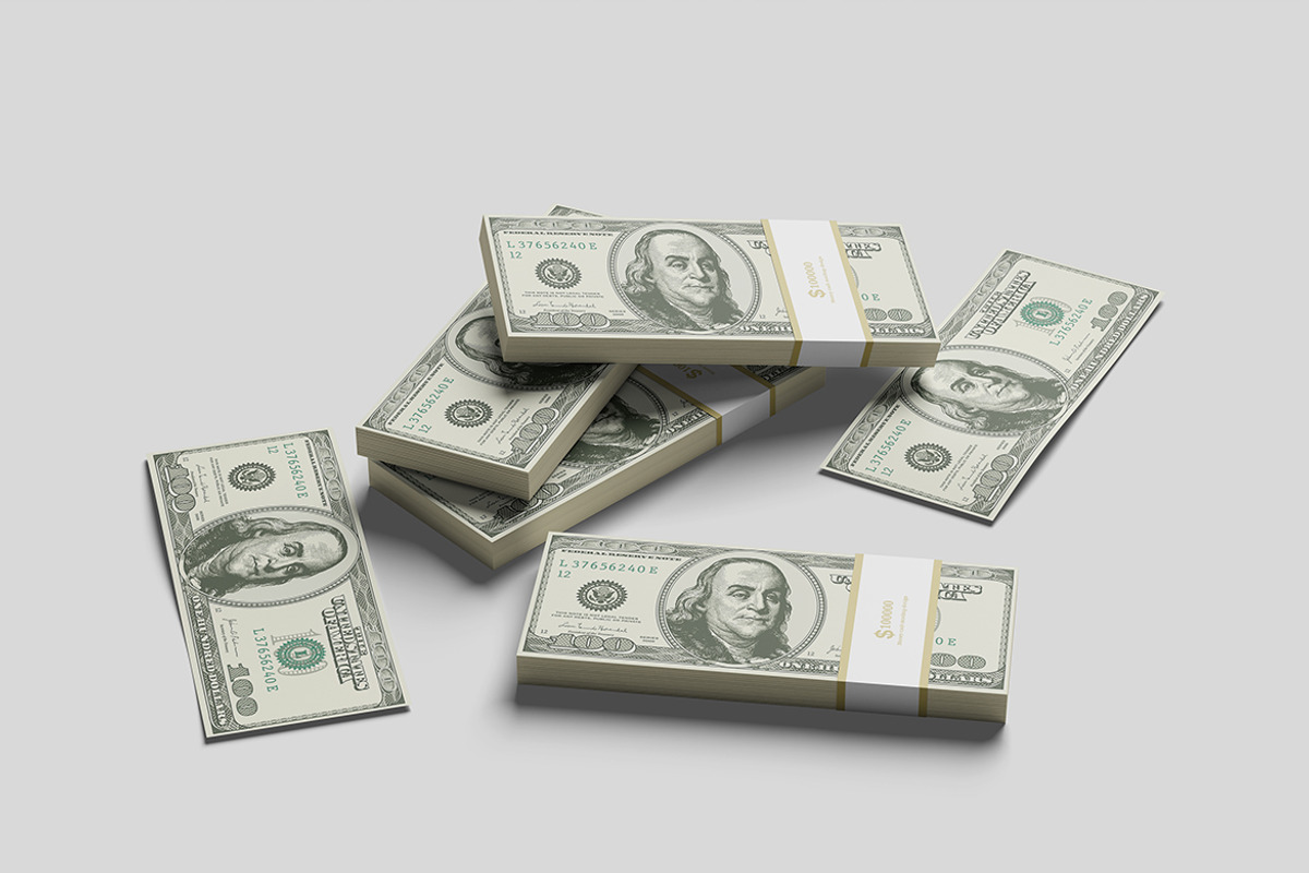 Money Cash Mockup, a Merchandise Mockup by mahhyud (Photo 3 of 5)