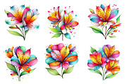 Spring Alstroemeria Flowers Clipart, an Illustration by Designworld (Thumbnail 2 of 4)