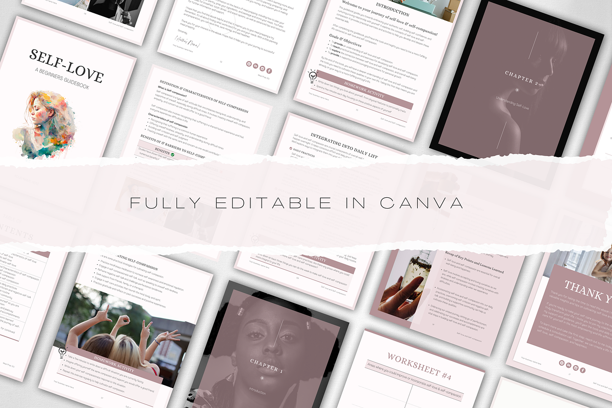 Self-Love eBook | Canva Template, a Marketing Template by Designs by Darowan (Photo 5 of 10)