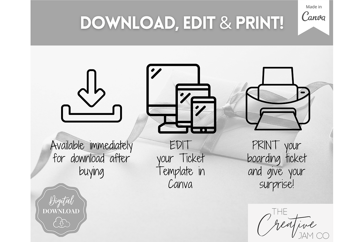 Editable Concert Ticket Template, a Templates & Theme by Templatables (Photo 7 of 7)