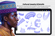 Afro Head Stamps, Black Character, a Brush Add-On by Selentaori Studio (Thumbnail 9 of 12)
