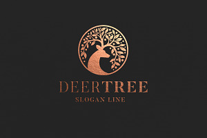 Deer Tree Logo Template