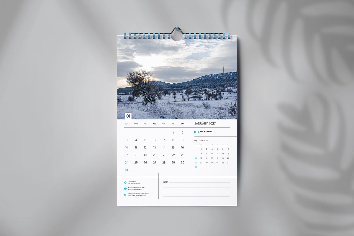 Wall calendar design template, a Stationery Template by Tanmoy Topu (Photo 2 of 3)