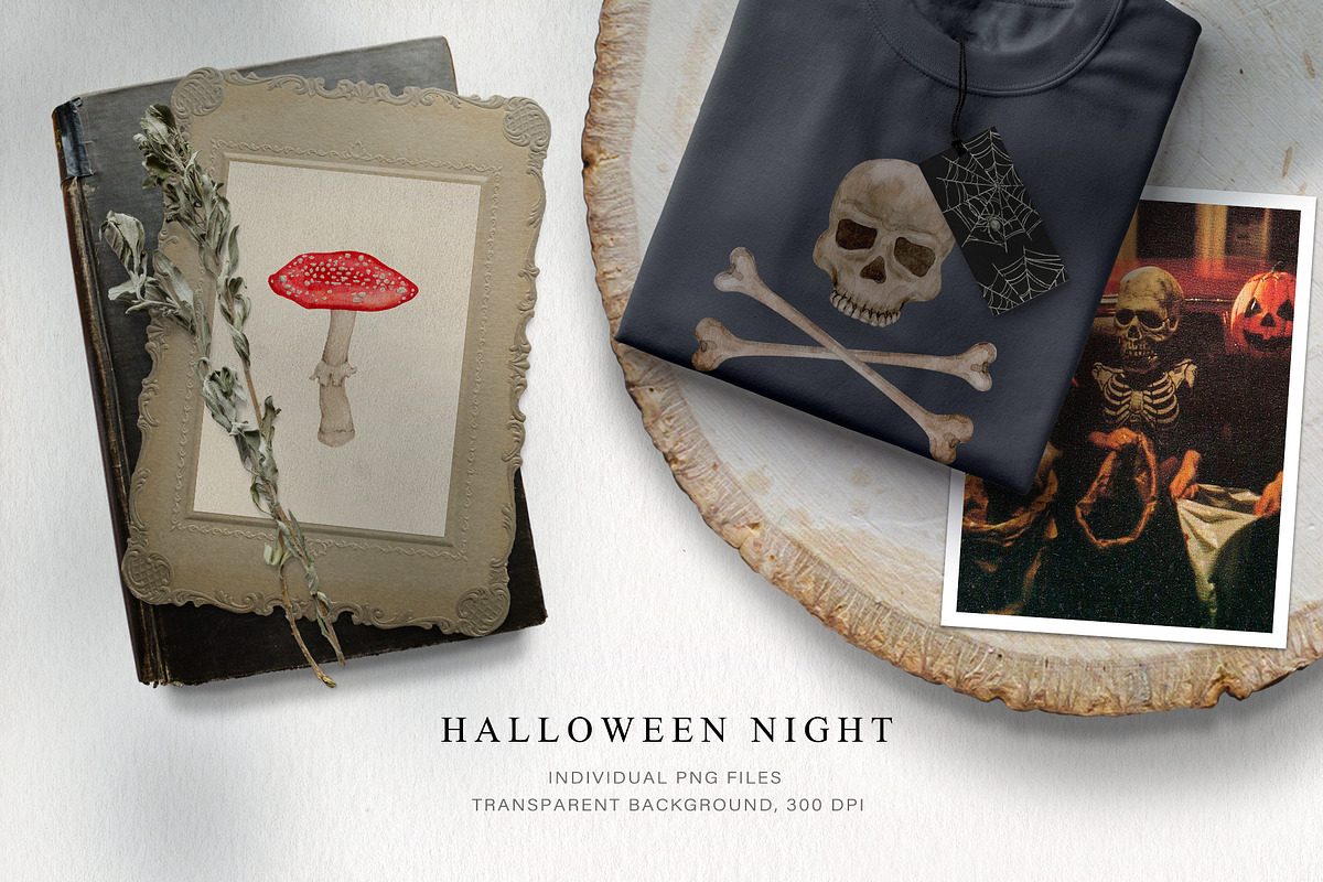 Halloween watercolor collection, a Decorative Illustration by CrystalinaShop (Photo 15 of 16)