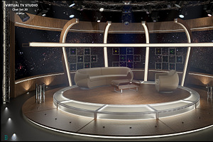 Virtual TV Studio Chat Set 20