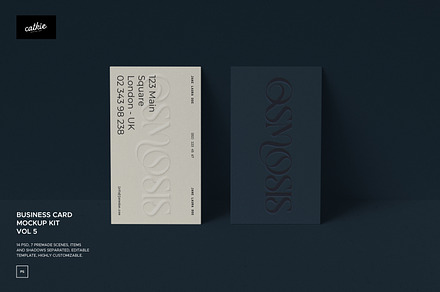 OSMOSIS - Business Card mockup V 5.0, a Product Mockup by Catkie - Digital Art