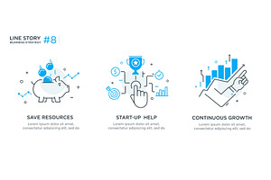 Set of illustrations concept with
