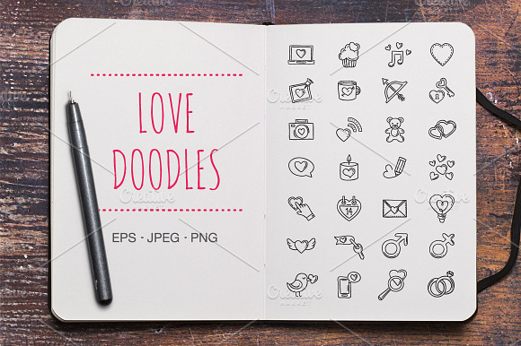 Doodle Love Icons