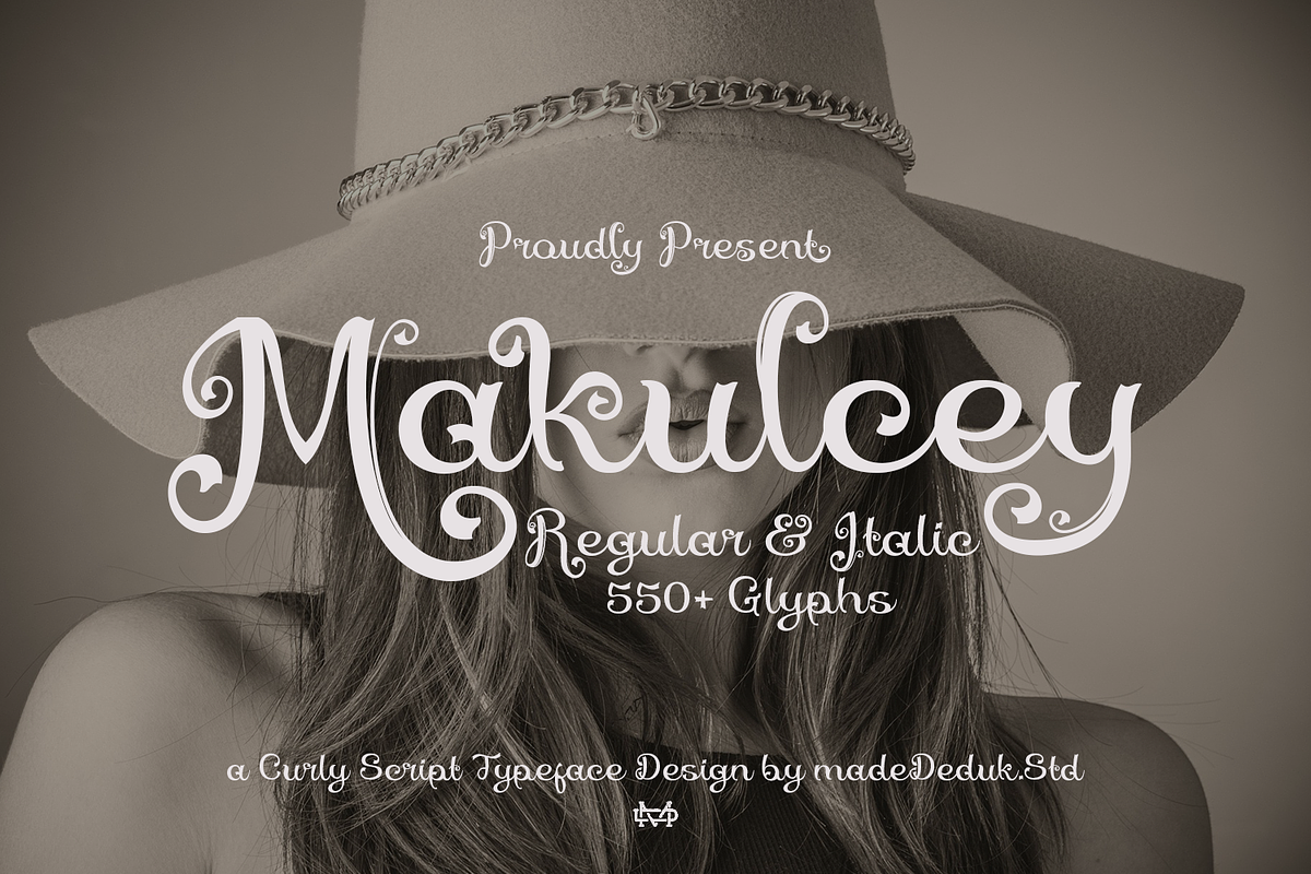 Makulcey Script Font, a Script Font by madeDeduk (Photo 1 of 10)