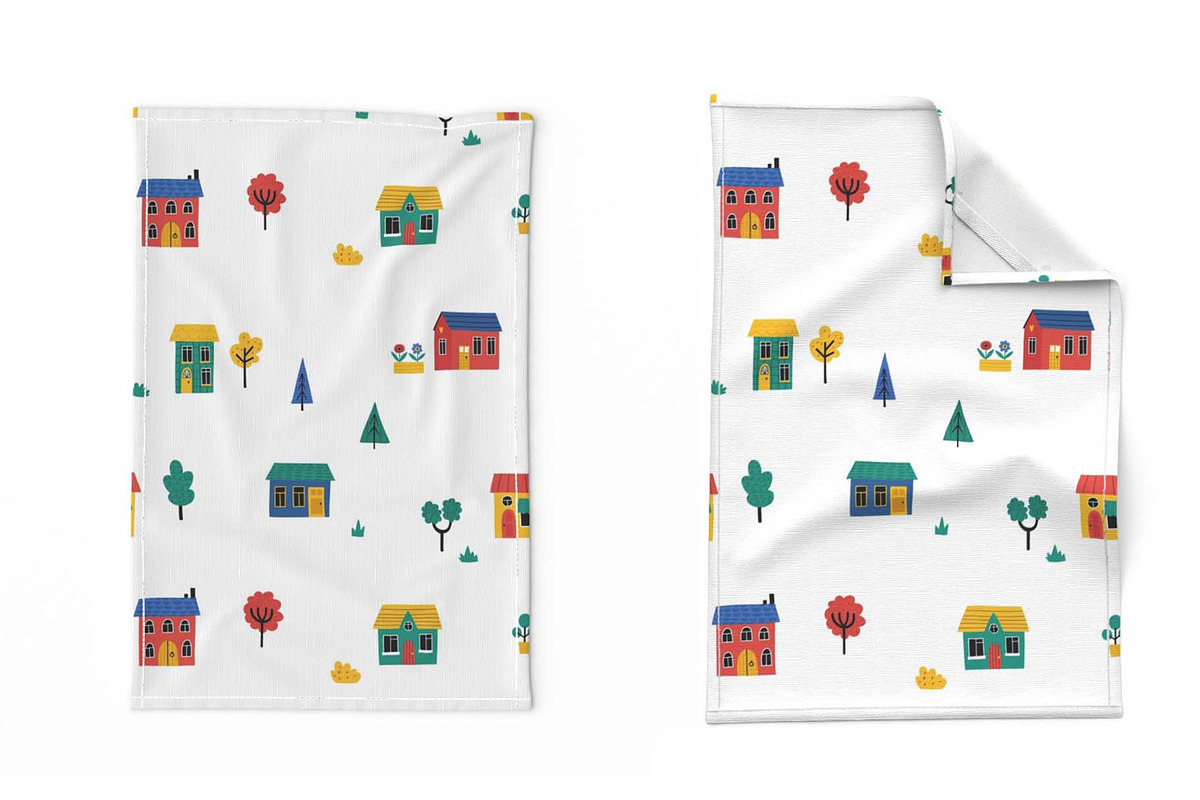 Colorful Town Pattern & Illustration, a Decorative Illustration by Irina Ostapenko (Photo 3 of 5)