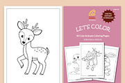 30 Cute Animals Coloring Pages, an Animal Illustration by Design Unique (Thumbnail 3 of 5)