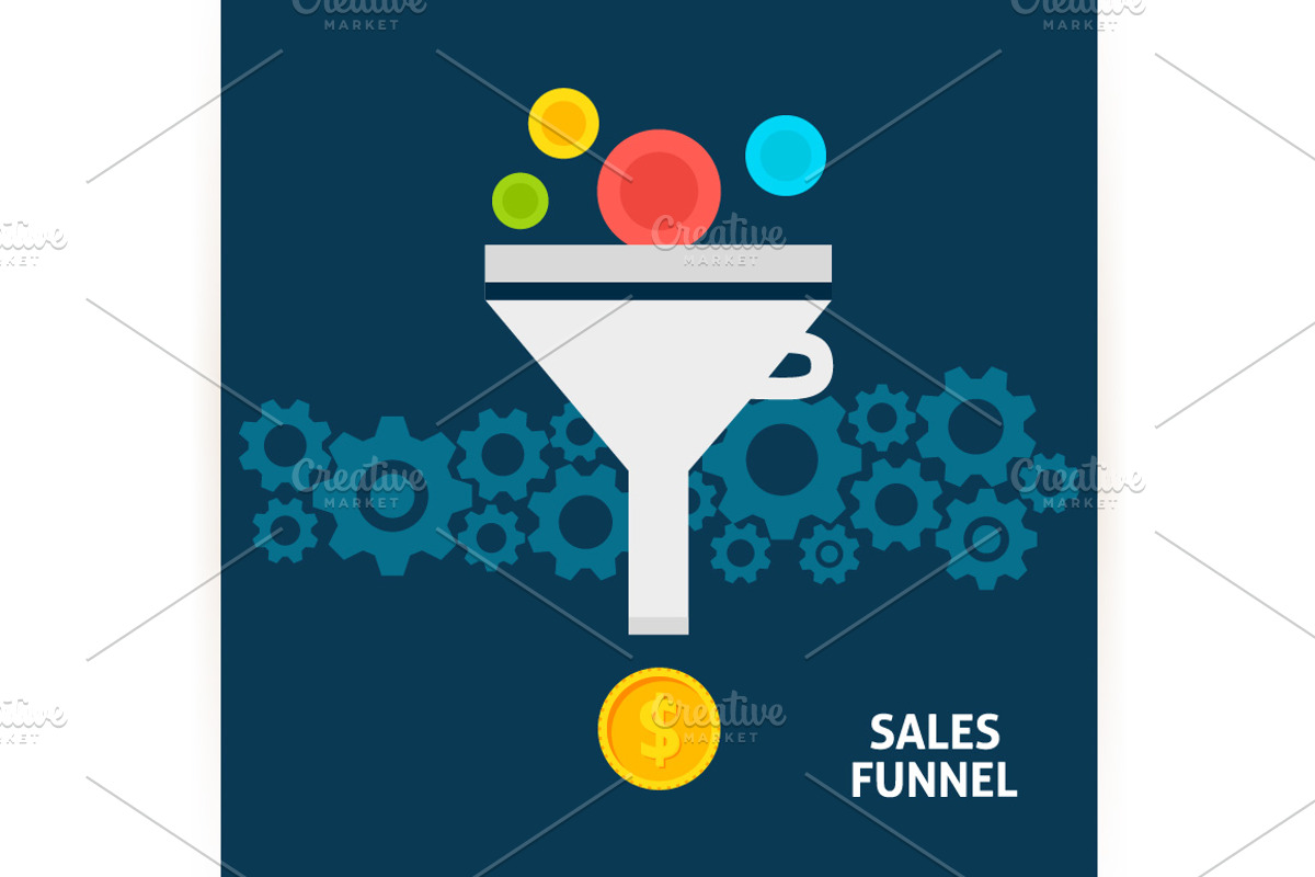 Sales Funnel Vector Concepts, a Finance Illustration by Anna_leni (Photo 6 of 6)