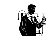 This Scientist Lab Silhouettes, an Illustration by Amazin_art (Thumbnail 29 of 31)