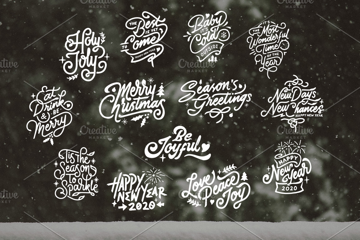 Christmas and New Year Greetings, an Object Graphic by Mister Doodle (Photo 2 of 5)