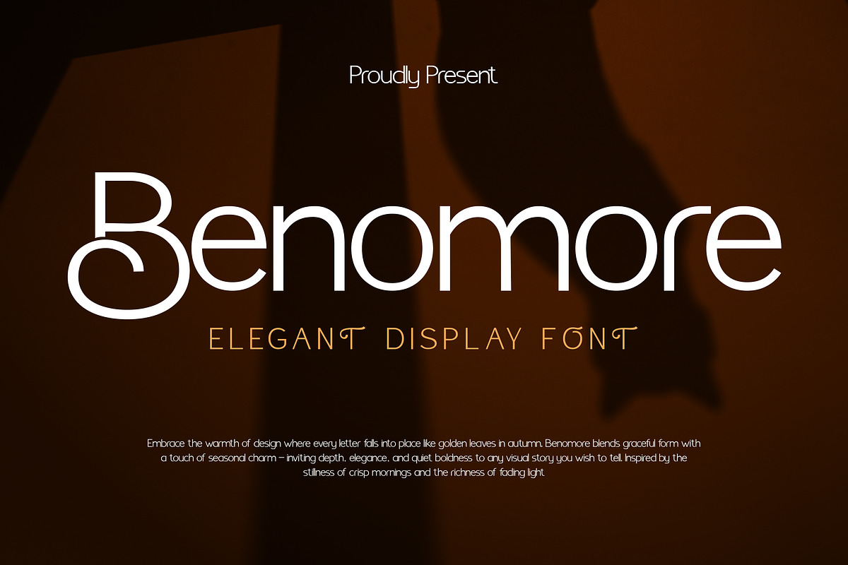 Benomore - Elegant Display Font, a Sans Serif Font by Vadovastd (Photo 1 of 6)