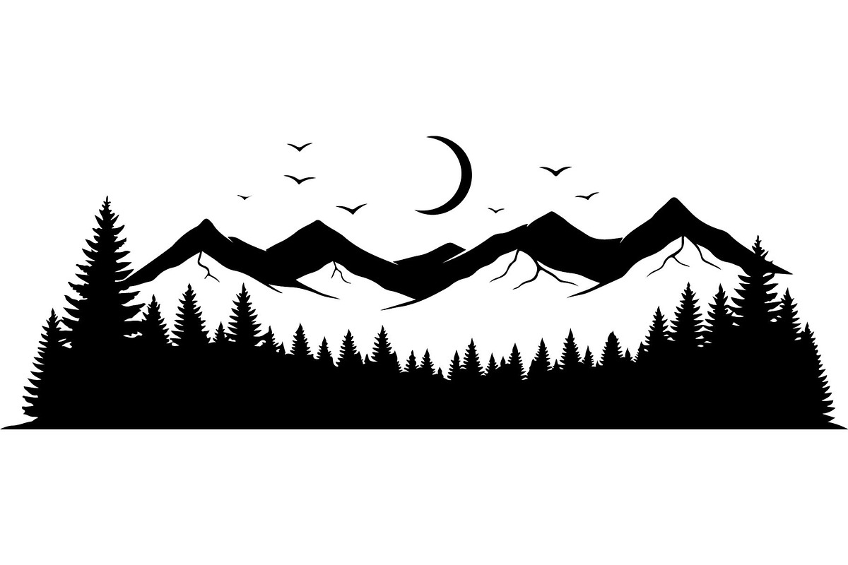 Woodland Landscape Silhouette, an Object Graphic by Creativeshirt (Photo 9 of 18)