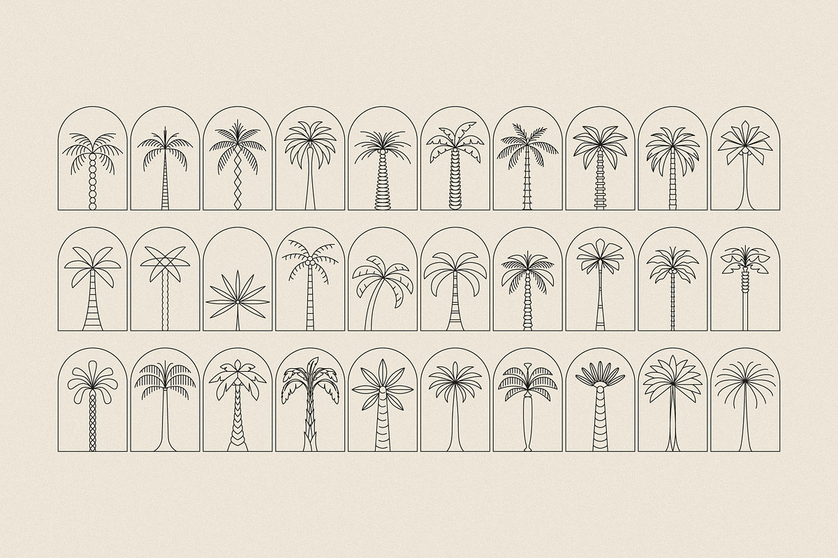 Boho palm logos, a Graphic by karnofff (Photo 3 of 6)