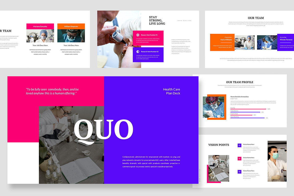 Quo : Health Care Plan Google Slides, a Presentation Template by Punkl Camp (Photo 1 of 16)