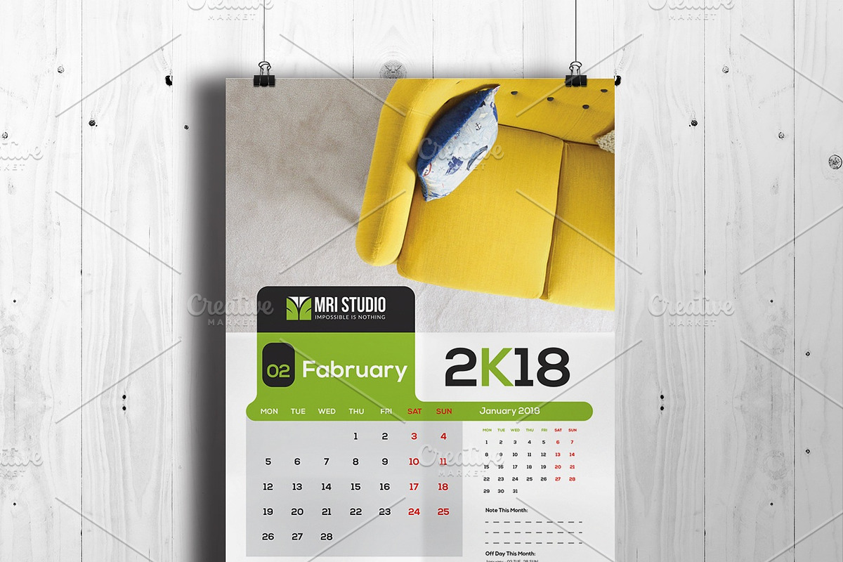 Calander Template, a Stationery Template by MRI STUDIO (Photo 2 of 12)