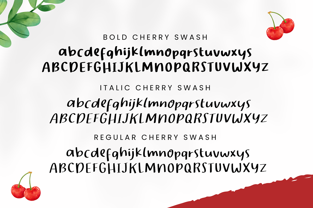 Cherry Swash Handwriting Font, a Handwritten Font by Suntype | Sunshine Std (Photo 3 of 9)