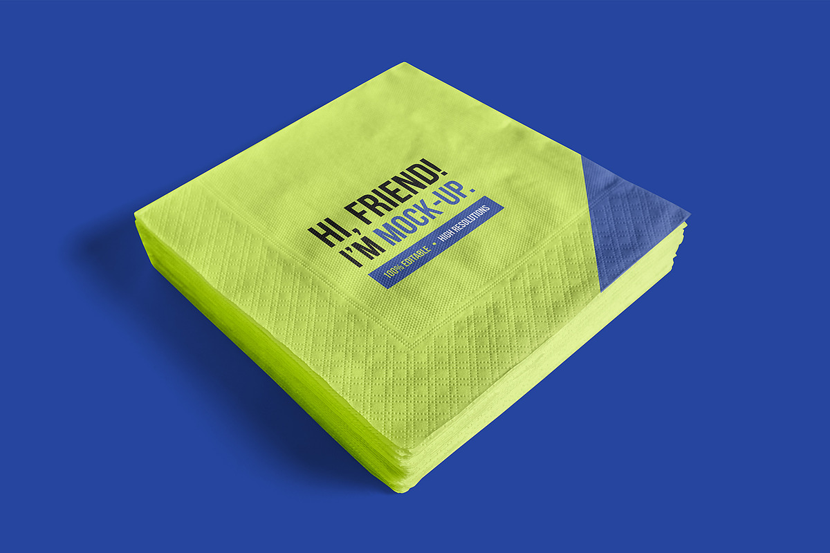 Big Paper Napkin PSD Mockups Vol2, a Product Mockup by Hi, Mock-Up! (Photo 8 of 12)