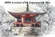 Procreate Japanese ink brush&stamps, a Brush Add-On by ProcreateiBox (Thumbnail 2 of 11)