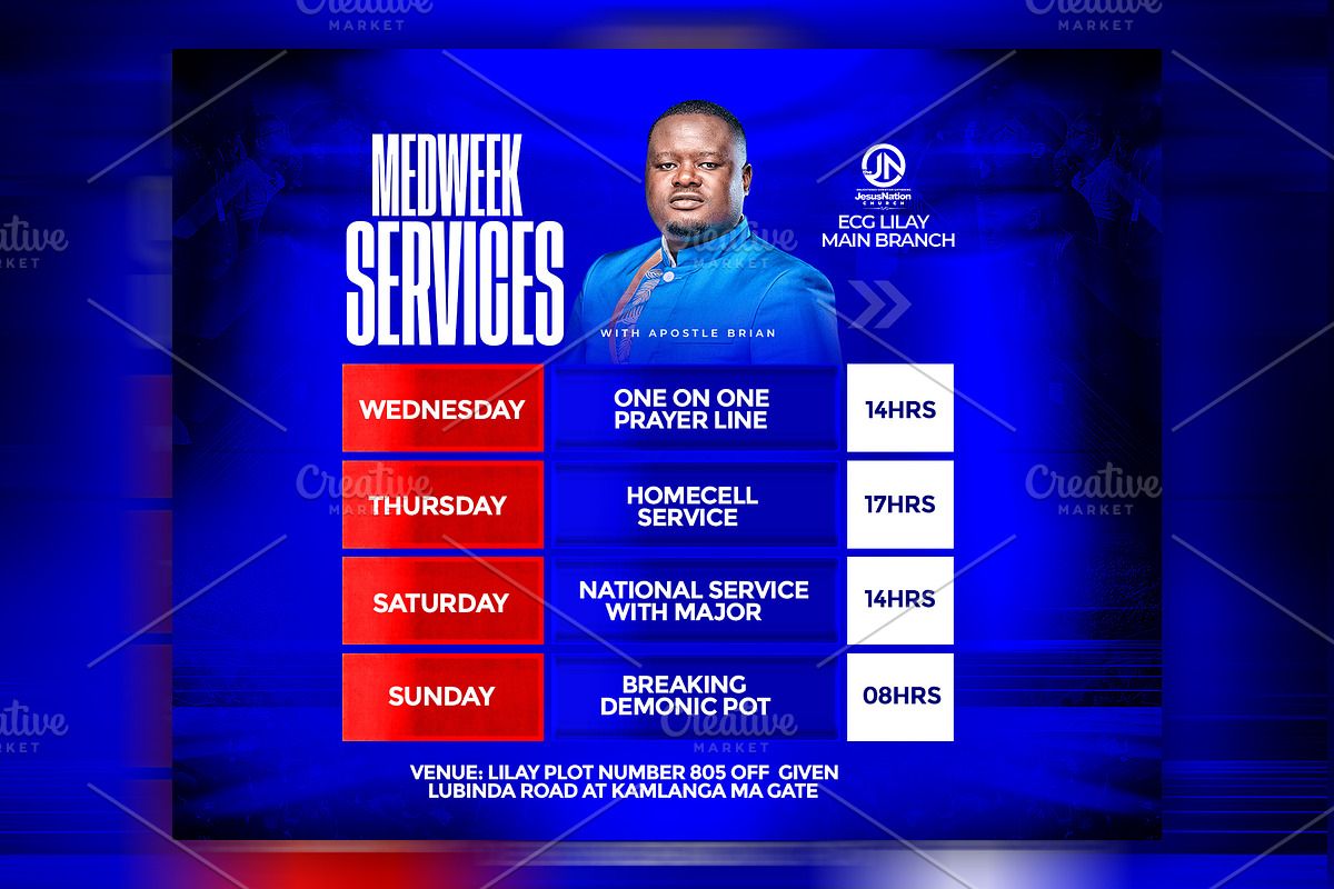 Church Weekly Programs flyer templat, a Social Media Template by church flyer templates (Photo 2 of 4)