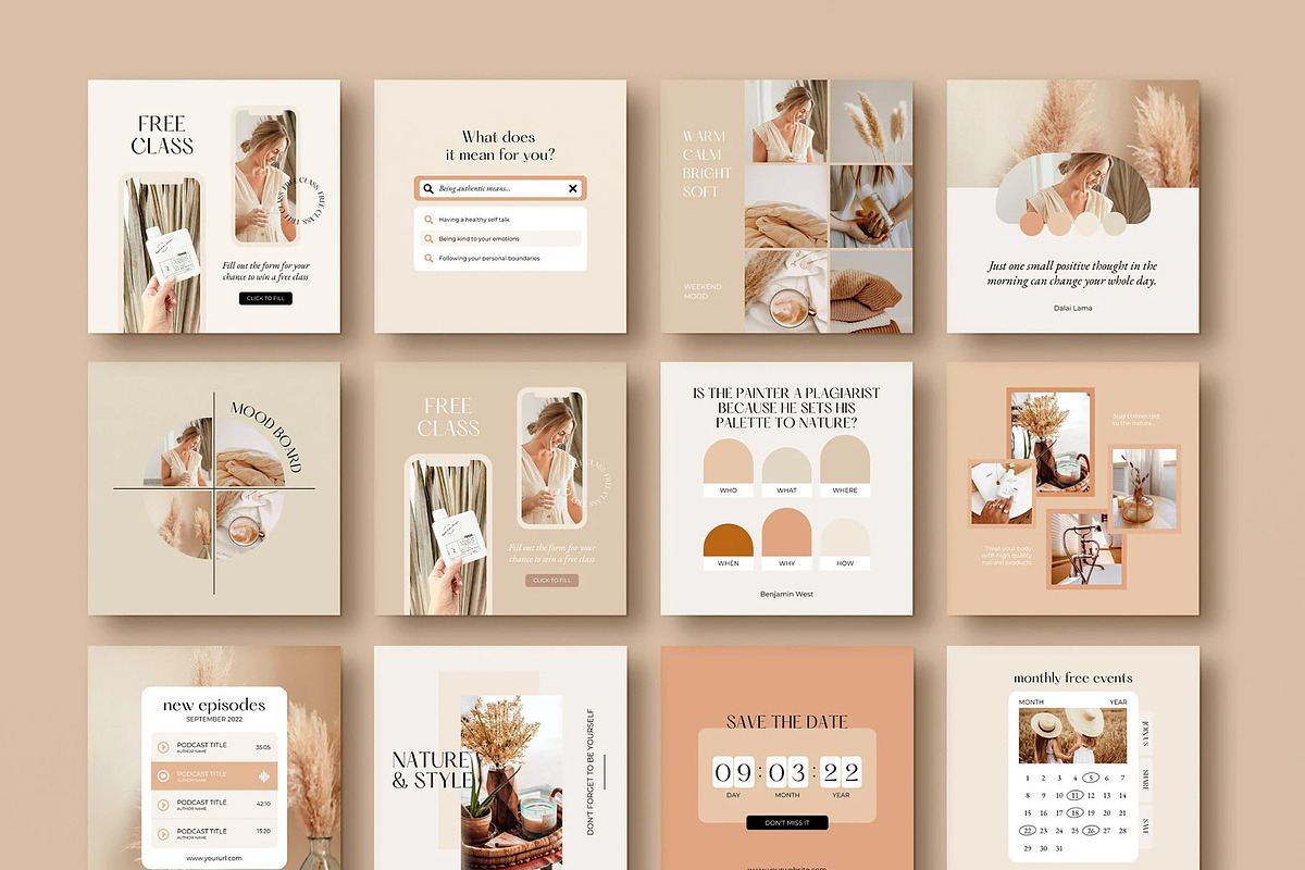 Adel Instagram Template Canva, a Social Media Template by Mirazz (Photo 5 of 9)