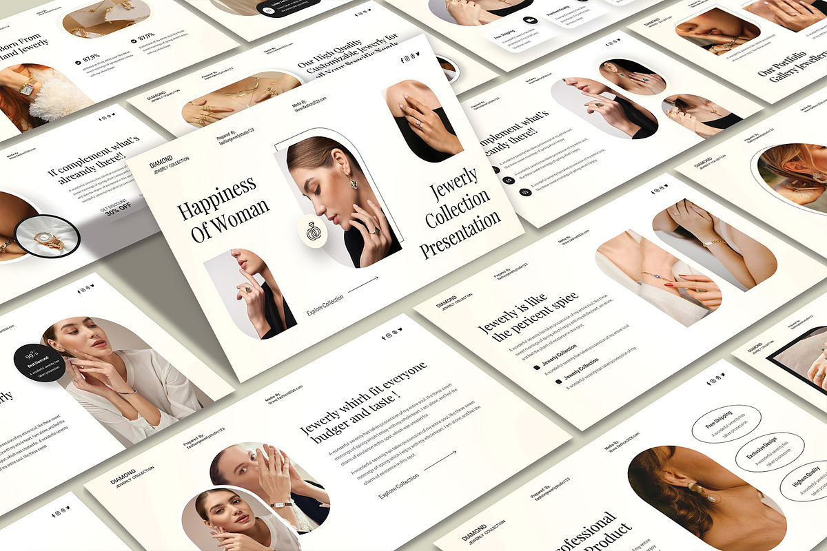Jewerly Presentation Template, a Presentation Template by TypeMakers (Photo 1 of 5)