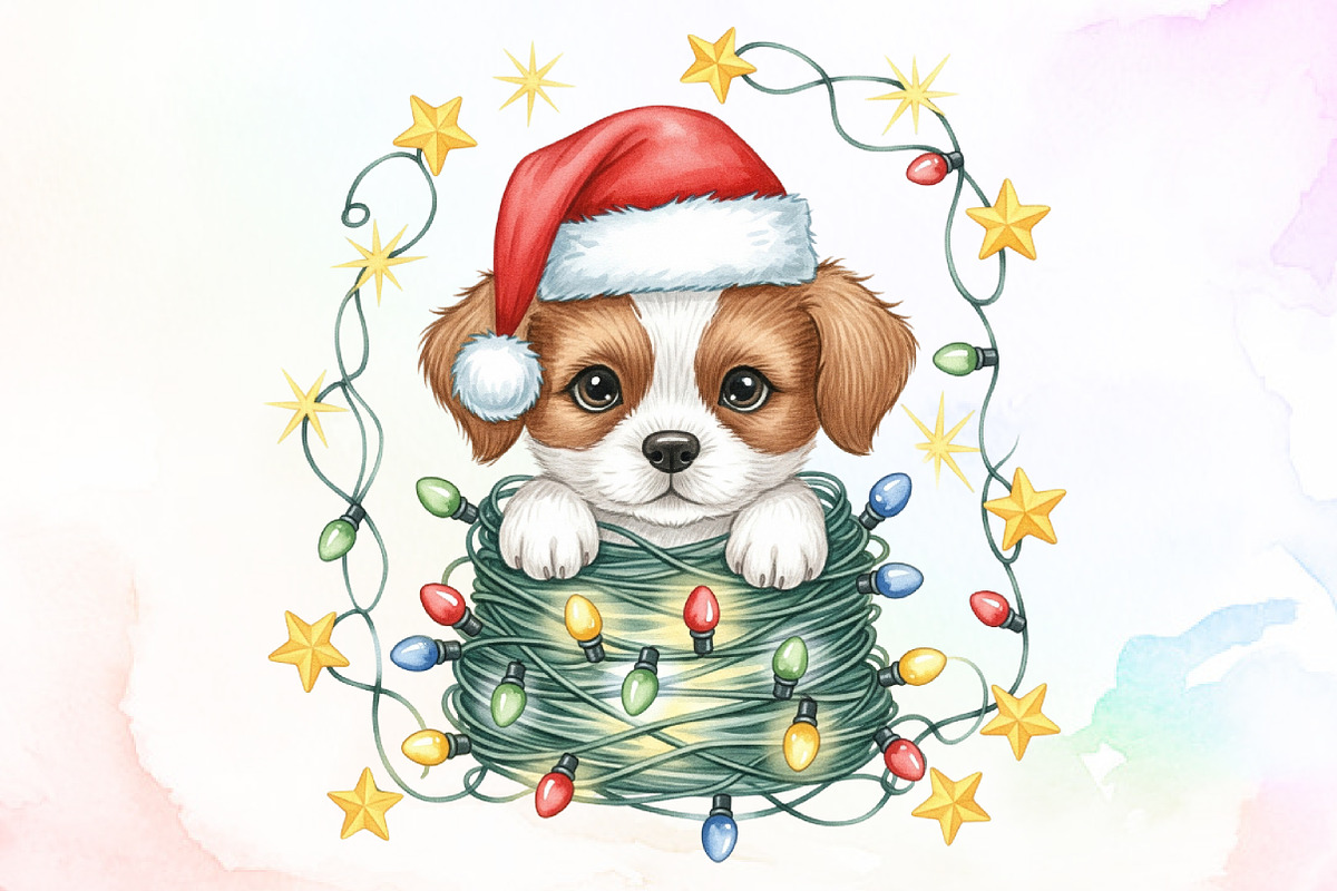 Christmas Dog PNG Clipart, an Illustration by Sublimation Artist (Photo 1 of 9)