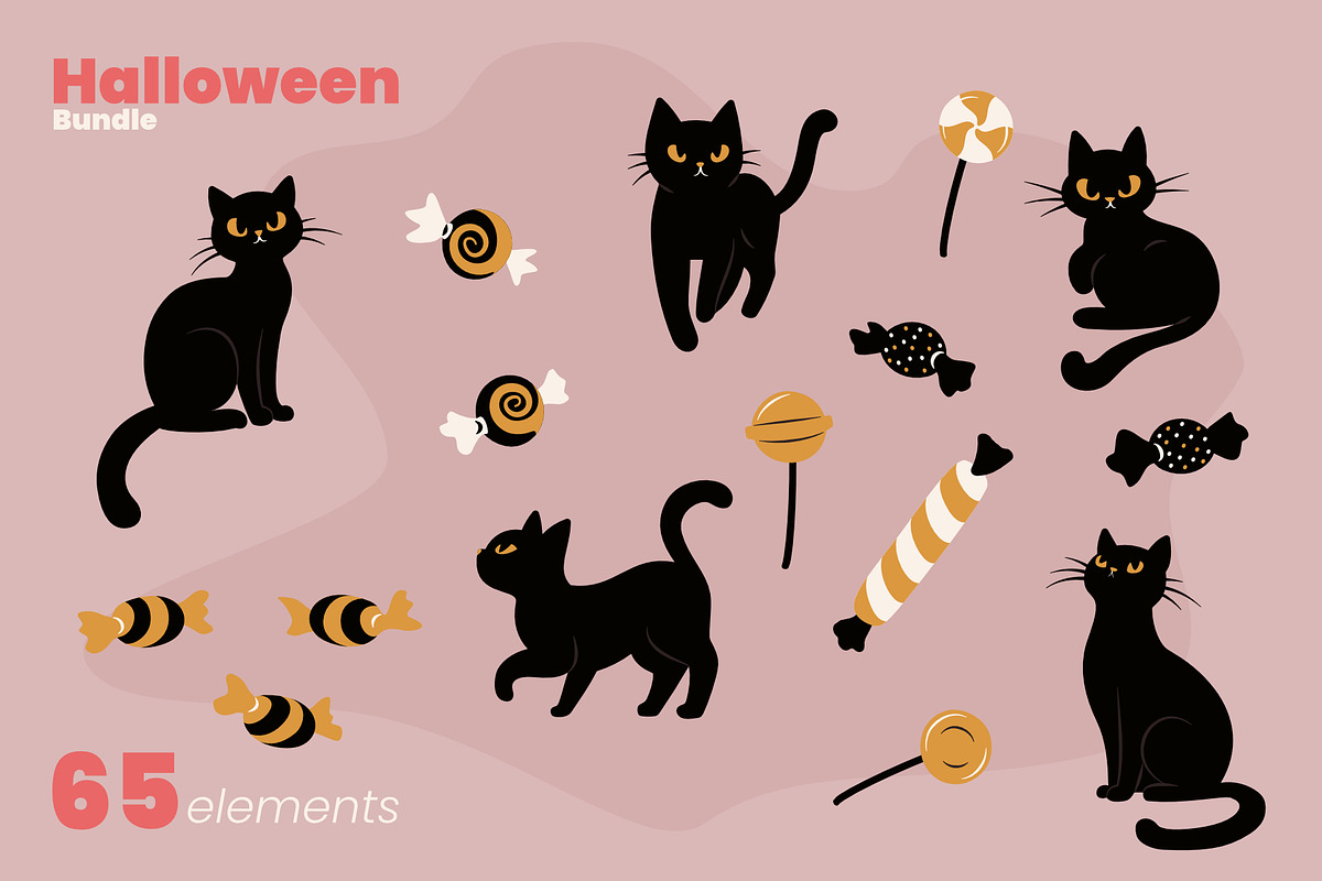 Halloween bundle, a Seasonal Illustration by moja doodle (Photo 6 of 6)