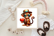 Valentine Animals Clipart, an Illustration by DreamArtGraphic (Thumbnail 2 of 6)