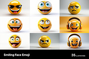 Smiling Face Emojis. 35 images, an Object Illustration by Handmadefont (Thumbnail 6 of 10)