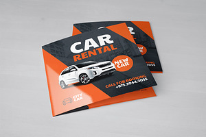 Car Rental Service Square Trifold