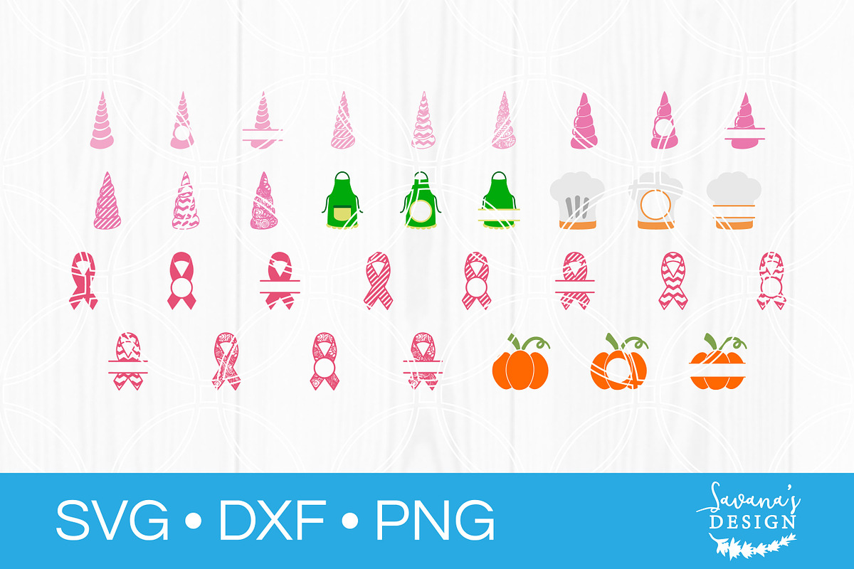 Monogram SVG Cut File Bundle, an Illustration by SavanasDesign (Photo 4 of 9)