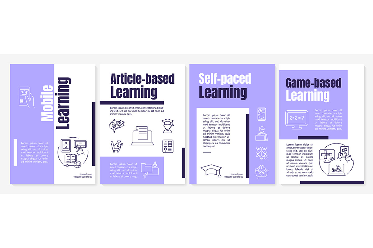 Elearning platforms types brochure, a Brochure Template by IMG Visuals
