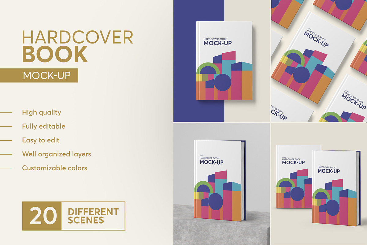 Hardcover Book Mock-up, a Print Template by Propex (Photo 1 of 21)