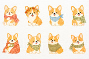 Autumn Corgi Clipart Fall Animal PNG, an Animal Illustration by SugarCloudStudioArt (Thumbnail 2 of 6)