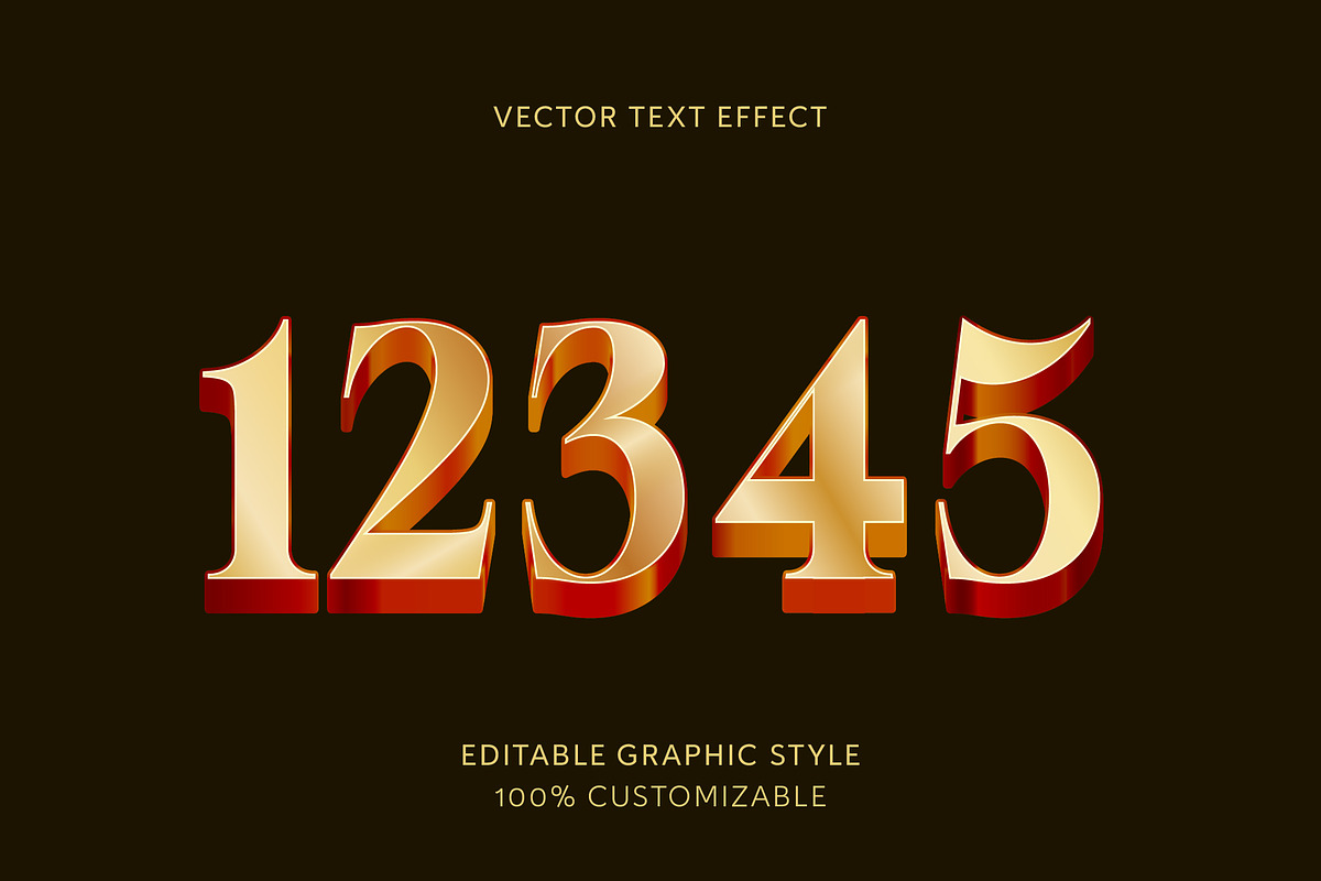 3D Gold Bold Text Effect preview 2