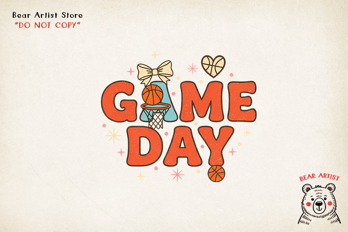 Cute Basketball Mom & Game Day, a Sport Illustration by GlitterCraft (Photo 21 of 101)