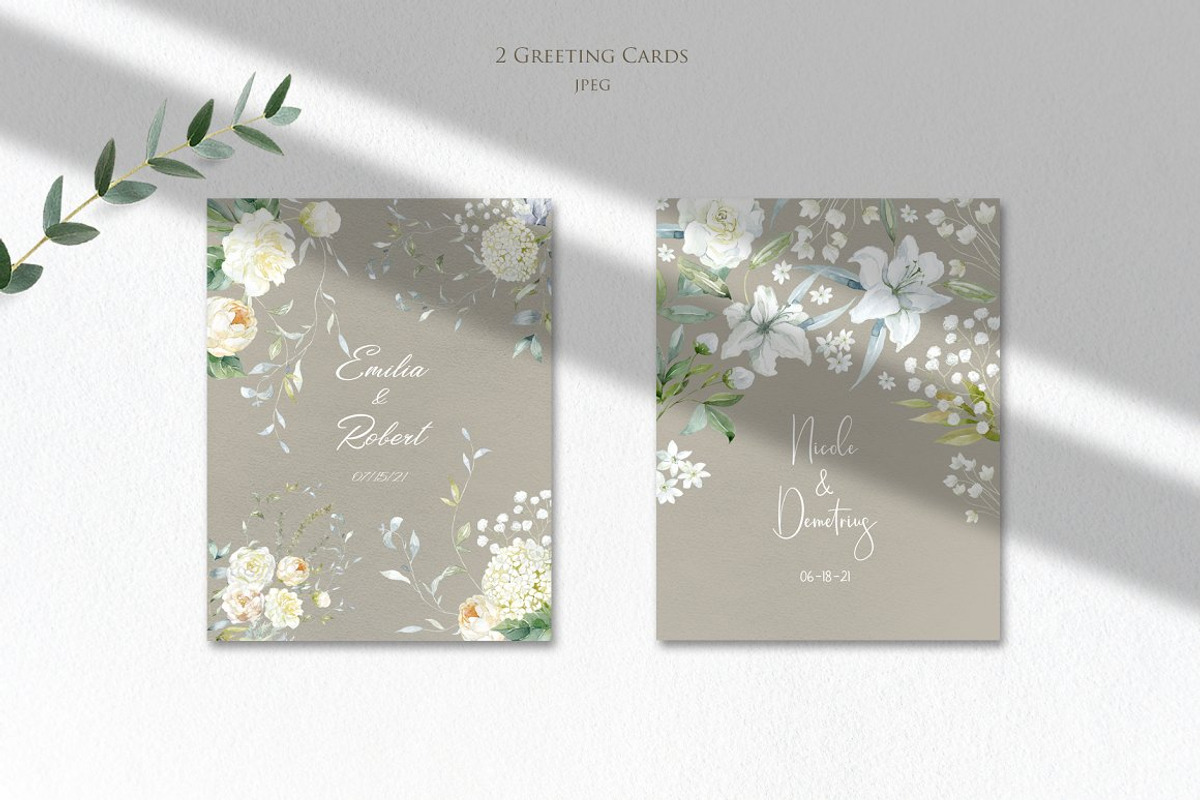 White & Gently Wedding Collection., a Seasonal Illustration by Designwork (Photo 21 of 22)