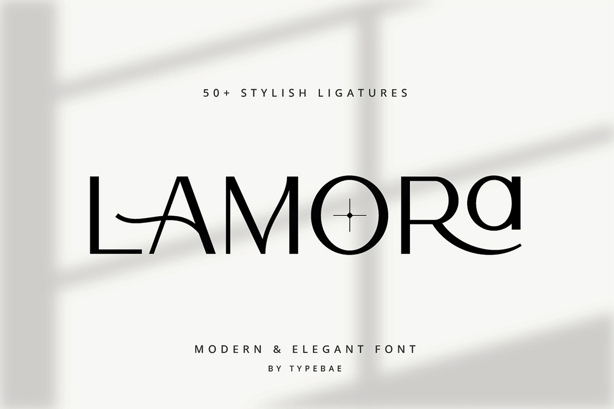 Lamora – Luxury & Modern Logo Font, a Sans Serif Font by Typebae (Photo 1 of 12)