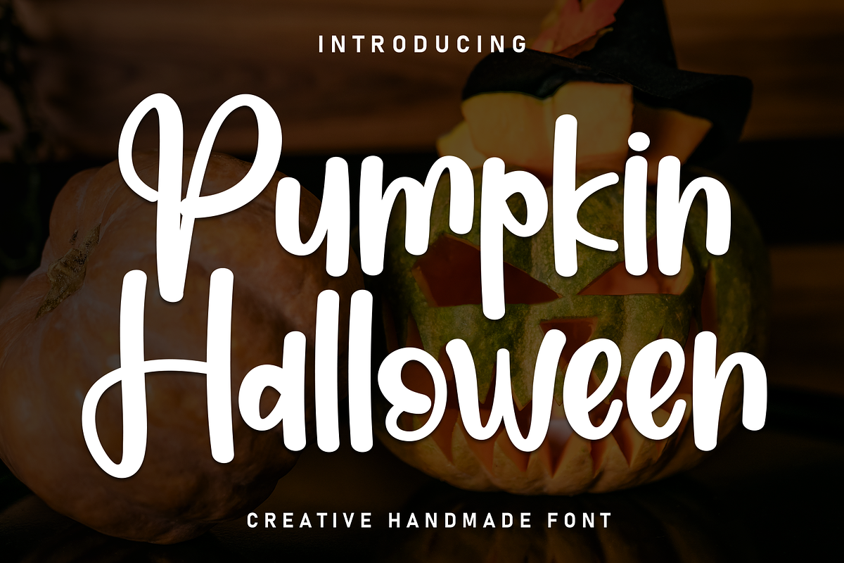 Pumpkin Halloween | Script Font, a Script Font by Scratchones (Photo 1 of 8)