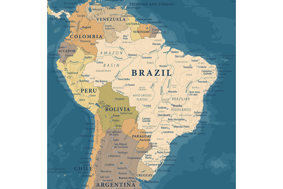 Vector World Map - Large&Detailed, a Decorative Illustration by PorcuPen Works (Photo 2 of 8)