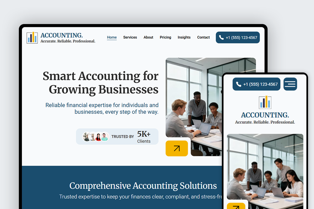 Accountant Wix Studio Website preview 8