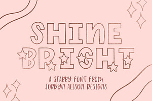 Shine Bright, Star Font
