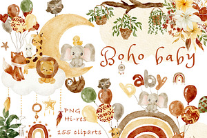 Boho Baby Nursery Clipart