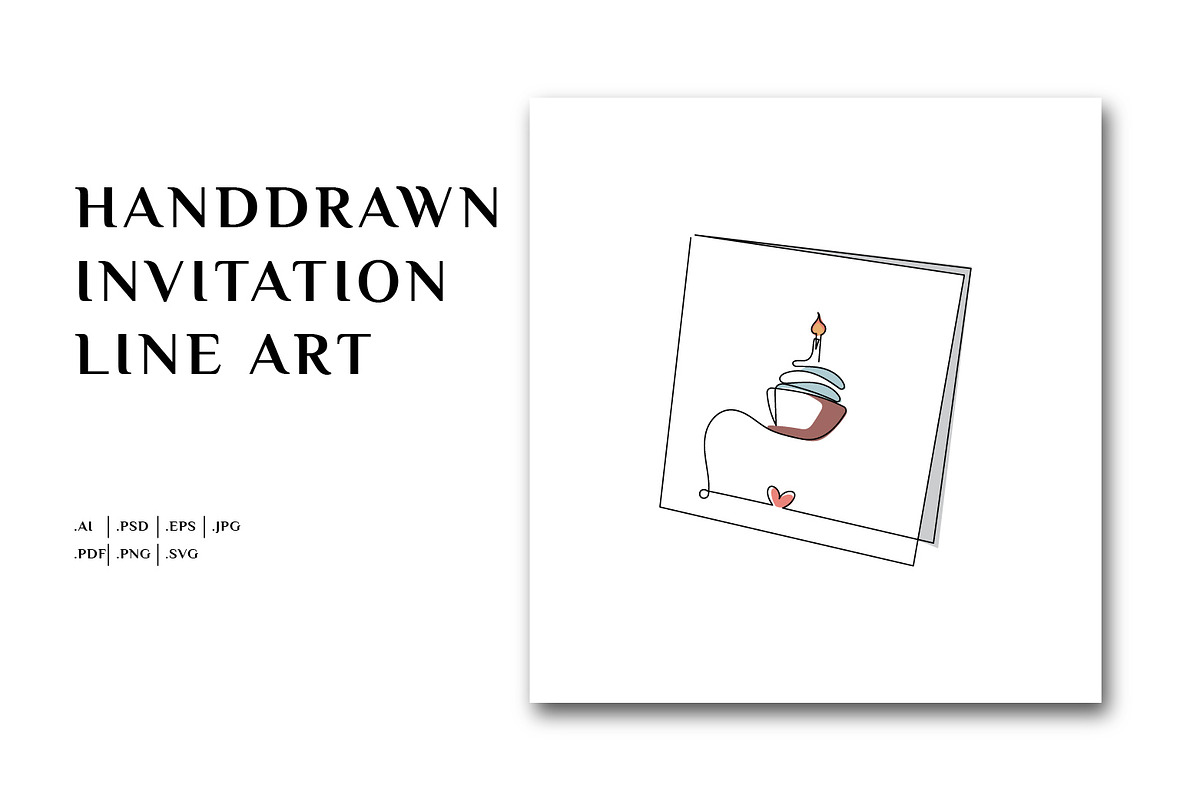 Line Art Invitation Illustration, a Decorative Illustration by Brand_Hero (Photo 1 of 4)